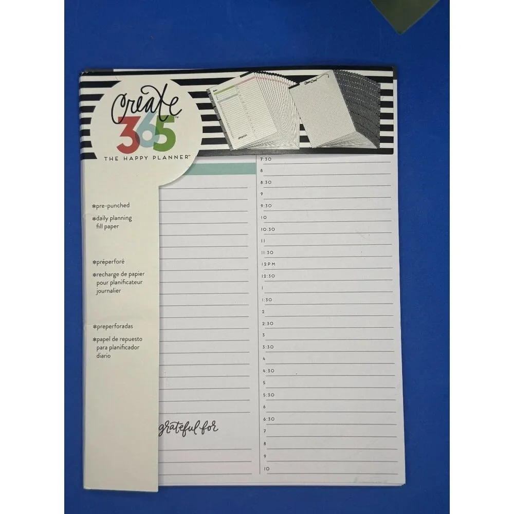 Create 365 The Happy Planner Pre-Punched Daily Planning Filler Paper
